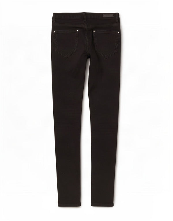 Zara Vaqueros Pitillo Mujer EU 36 XS W26 L28 Algodón Negro