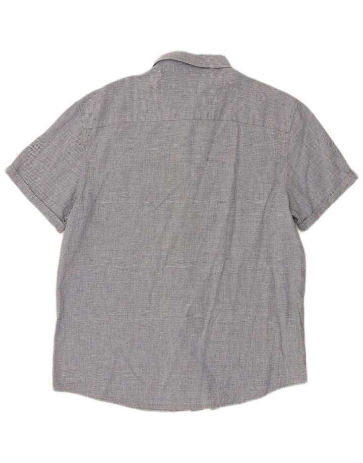 Penguin - Camisa de manga corta para hombre, corte entallado, color azul grande