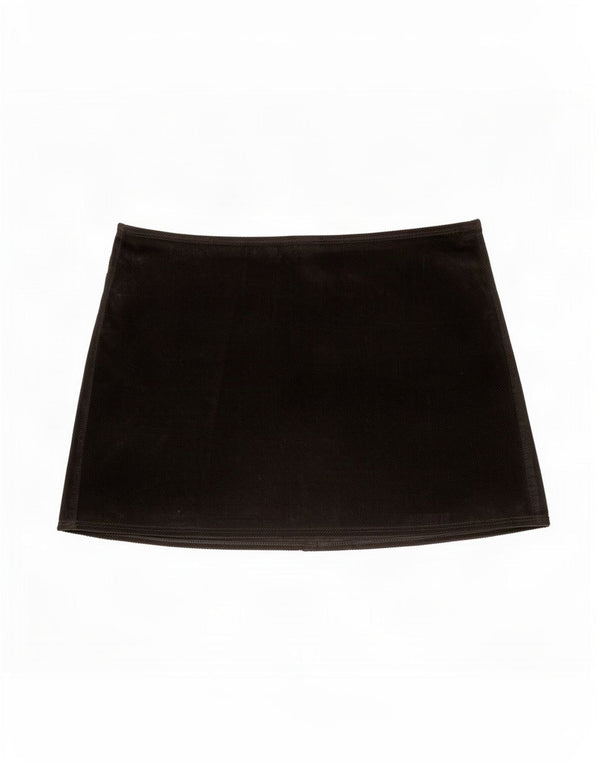 Benetton Minifalda De Pana Mujer IT 48 XL W36 Negro Algodón