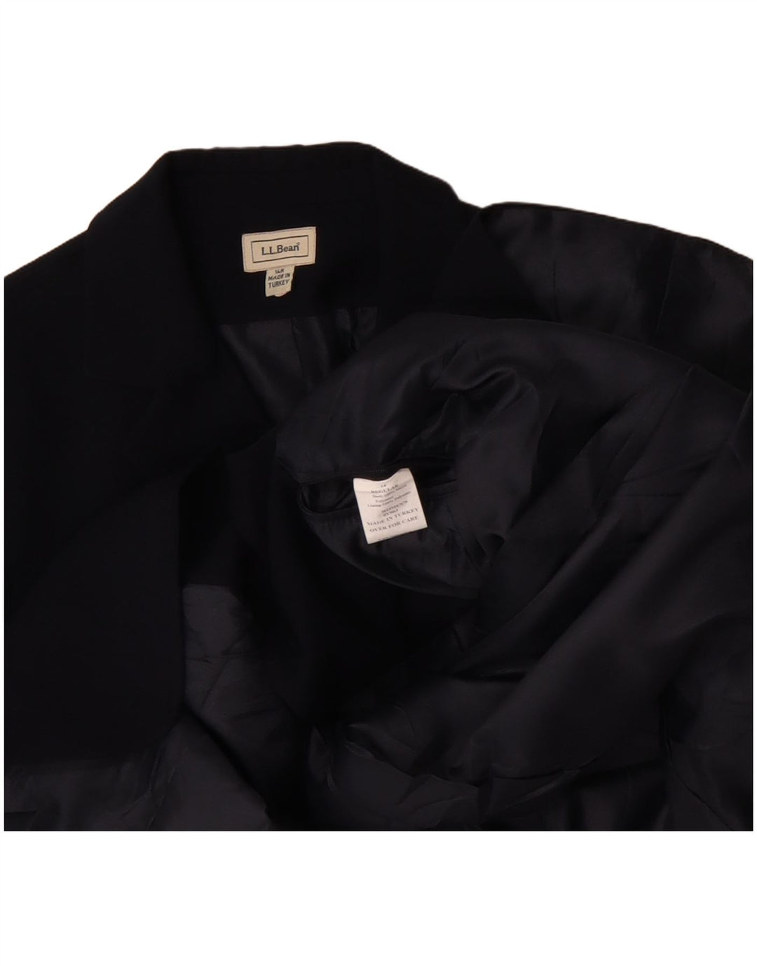 L.L.Bean Chaqueta Blazer de Ajuste Regular para Mujer US 14 XL Poliéster Azul Marino