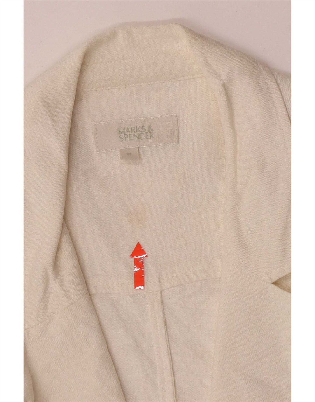 Marks & Spencer Chaqueta tipo blazer con 1 botón para mujer UK 40 XL Blanco
