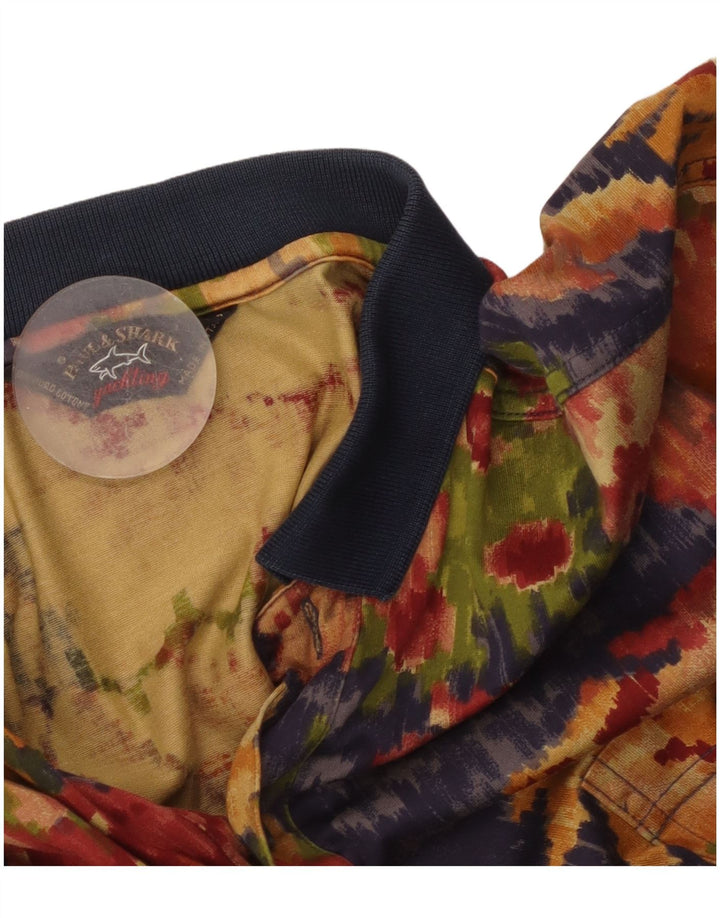 Paul & Shark Polo para hombre de algodón floral multicolor grande