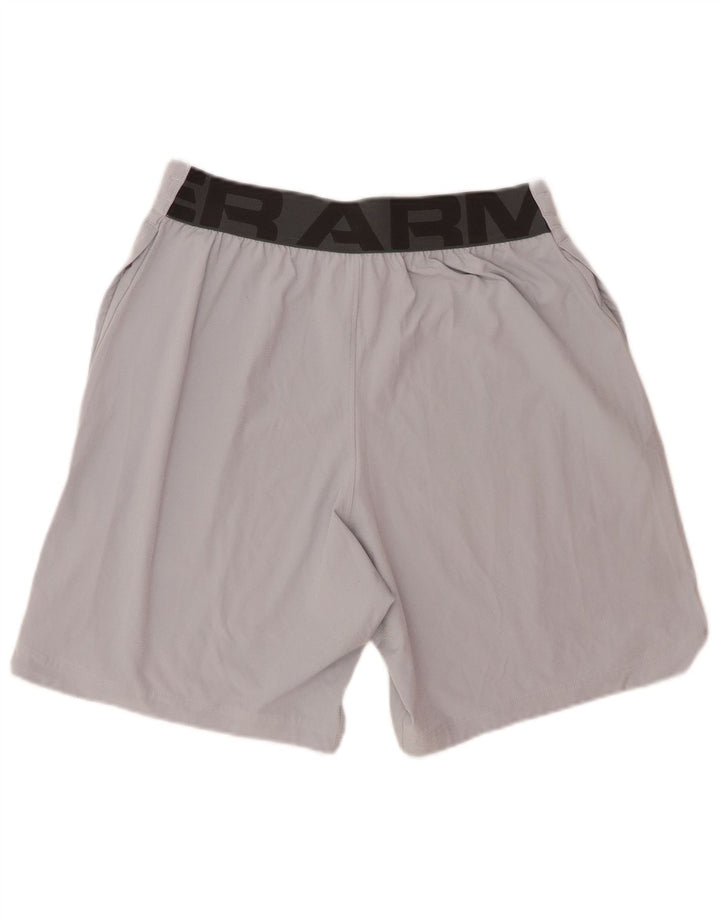 Under Armour Hombre Pantalones cortos deportivos con estampado de poliéster color block en gris medio