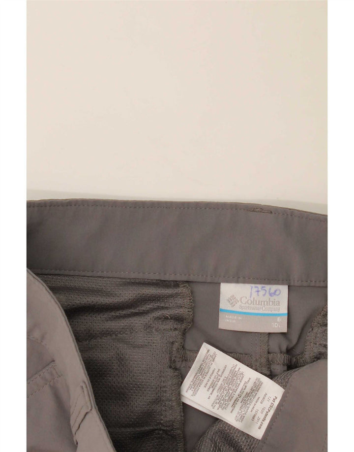 Columbia Pantalones cortos cargo para mujer US 6 Medium W30 Nylon gris