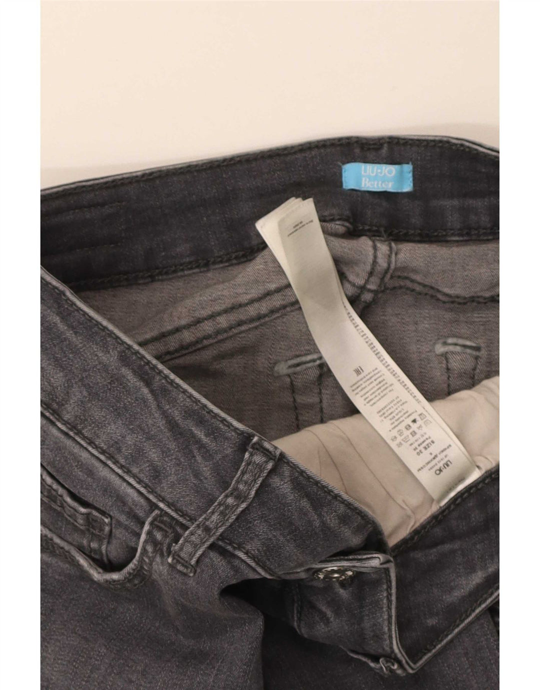 Jeans Liu Jo Mujer Slim W30 L28 Algodón Gris