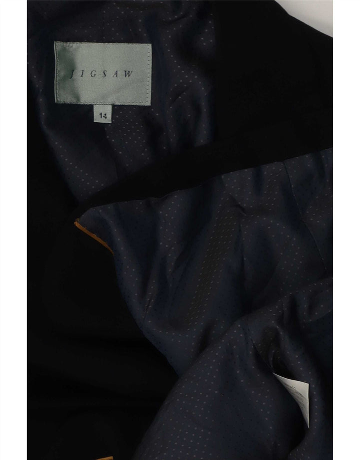 Chaqueta tipo blazer de 1 botón para mujer Jigsaw UK 44 Medium Black