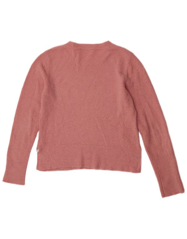 Oasis - Jersey para mujer con cuello barco, talla 40, acrílico rosa mediano