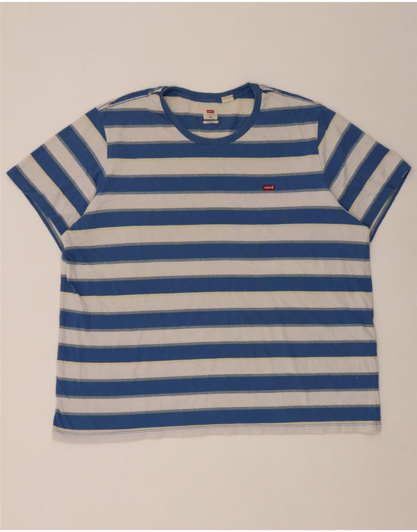 Levi's Camiseta estándar para hombre Top 2XL Algodón a rayas azules