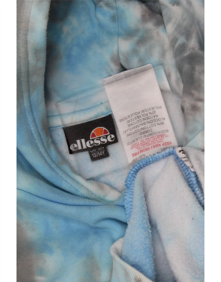 ELLESSE Jersey con capucha para niños 13-14 años Algodón teñido anudado azul