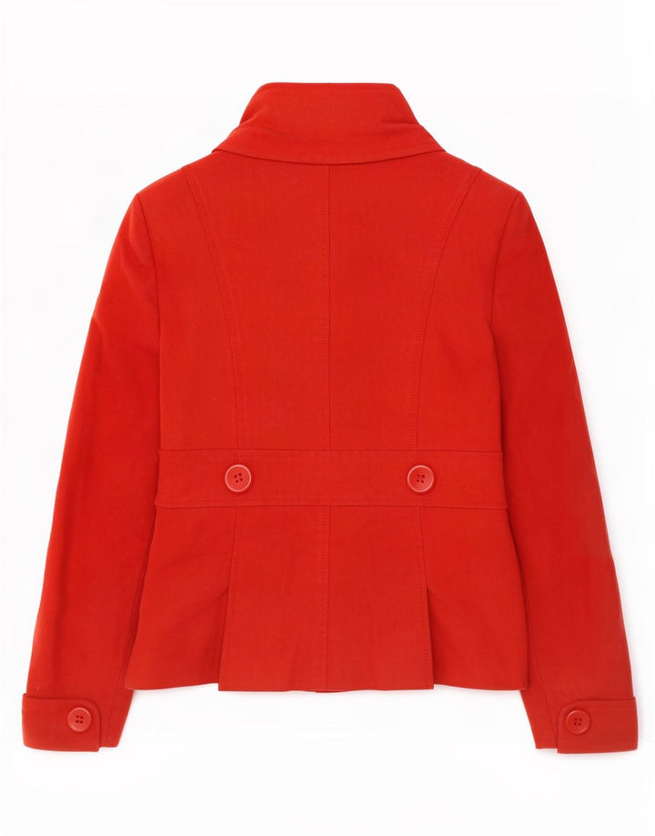 Topshop Chaqueta tipo blazer de 2 botones para mujer UK 10 Small Red Cotton