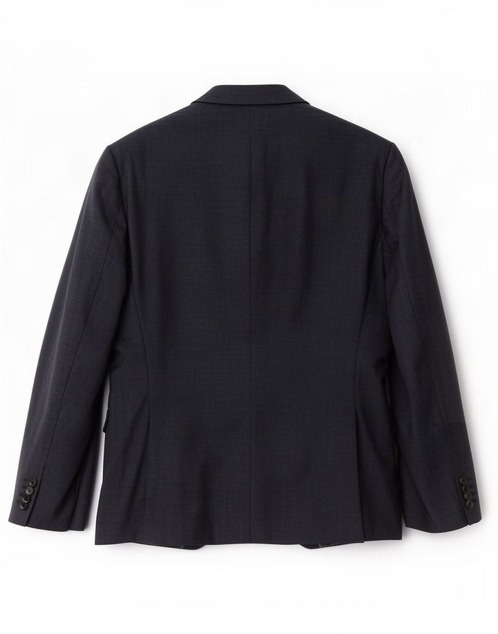 Hugo Boss Chaqueta tipo blazer de 2 botones para hombre UK 52 XL Lana a cuadros azul marino