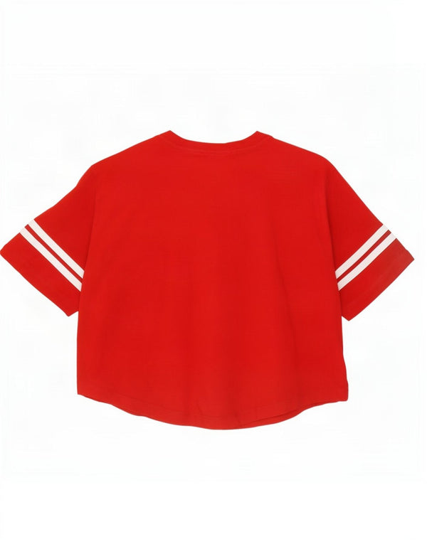 Champion Camiseta Corta Gráfica para Mujer Top UK 44 Algodón Rojo Mediano