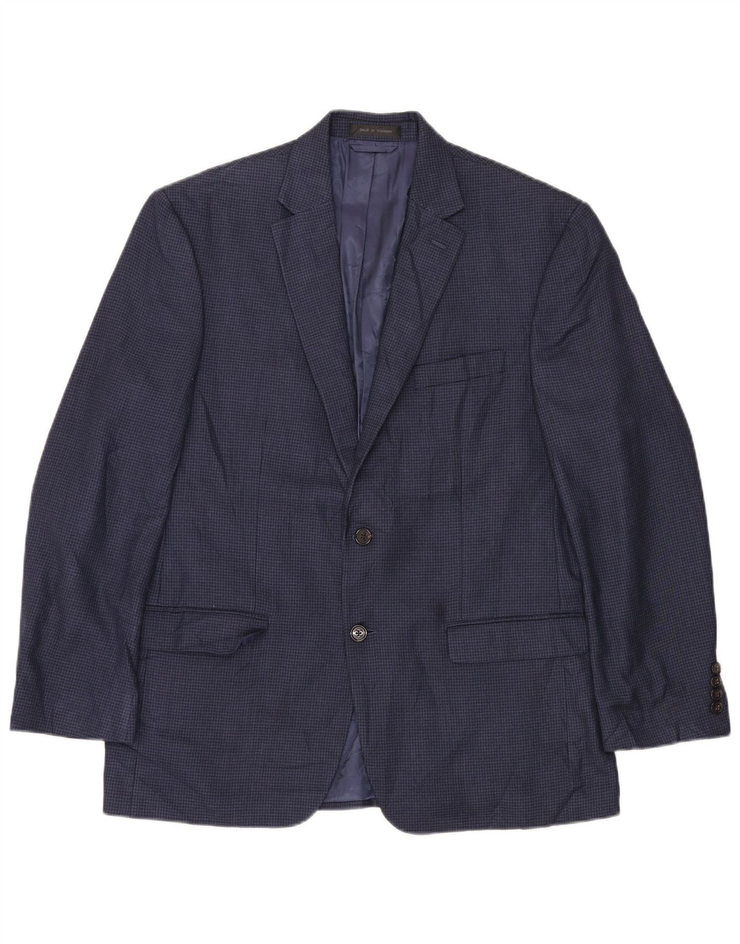 Ralph Lauren Chaqueta Blazer de 2 Botones para Hombre Reino Unido 38 Mediana Pata de Gallo Azul Marino