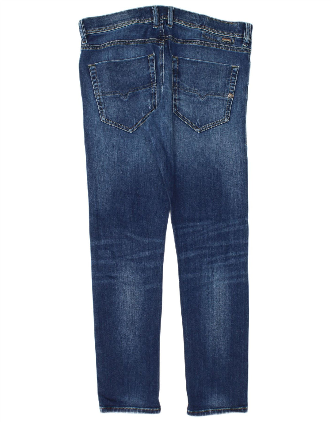 Diesel Hombre Vaqueros Slim Desgastados W32 L30 Algodón Azul