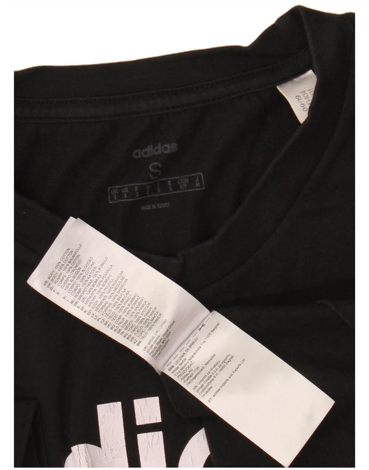 ADIDAS Camiseta gráfica para hombre Top Pequeño Algodón negro