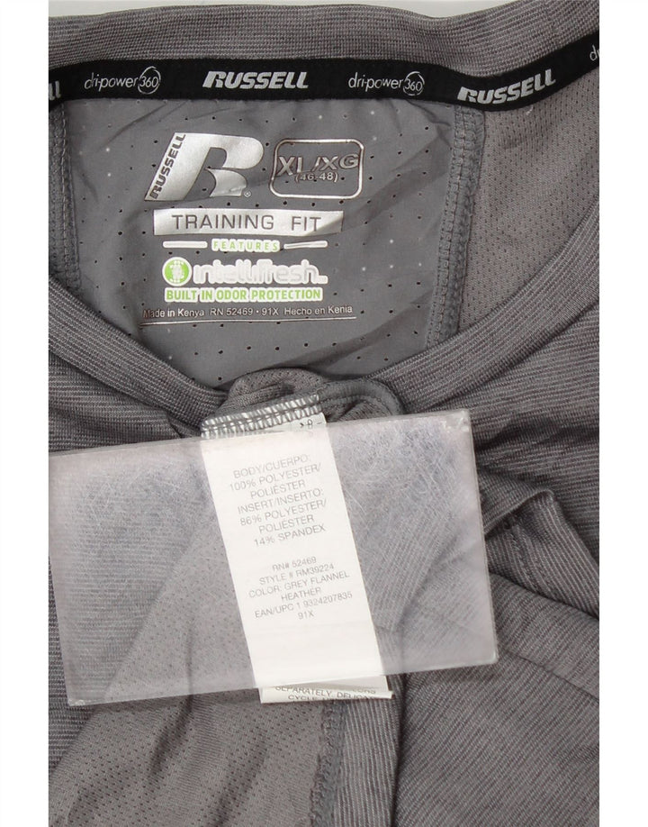 RUSSELL ATHLETIC Camiseta Dri-Power para hombre Top XL Poliéster gris