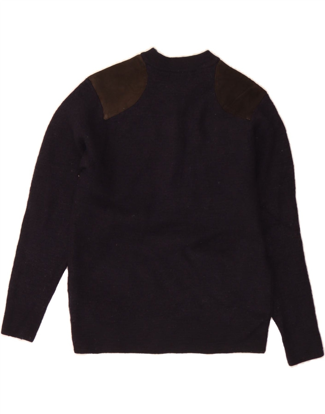ORVIS Womens Crew Neck Jumper Sweater UK 12 Medium Navy Blue Colourblock Vintage Orvis and Second-Hand Orvis from Messina Hembry 