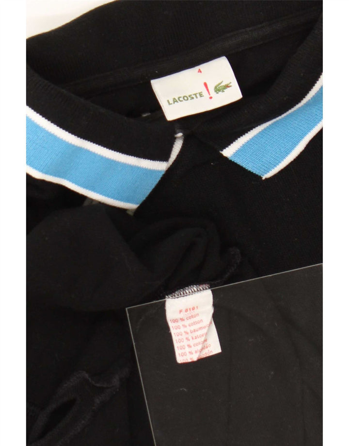 Polo Lacoste para hombre Talla 4 Mediano Negro Colorblock Algodón