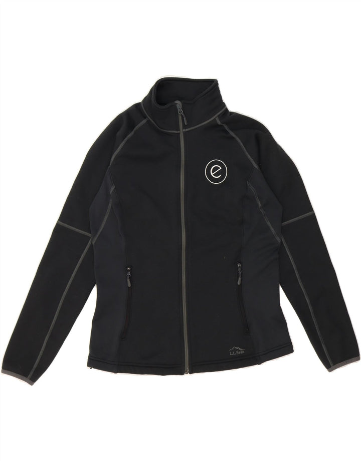 L.L.BEAN Womens Tracksuit Top Jacket UK 14 Medium Black Colourblock Vintage L.L.Bean and Second-Hand L.L.Bean from Messina Hembry 