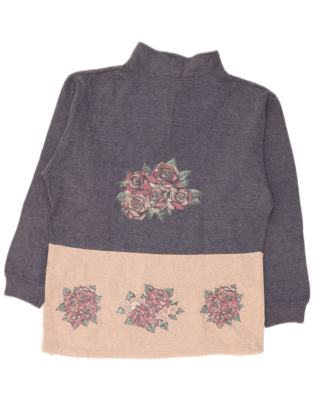 CAMPAGNOLO Sudadera gráfica para mujer Jersey UK 40 XL Azul marino Floral