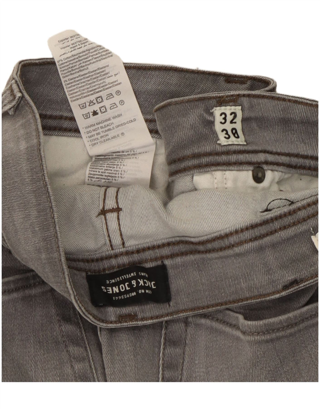 Jack & Jones Vaqueros Slim para Hombre W32 L30 Algodón Gris