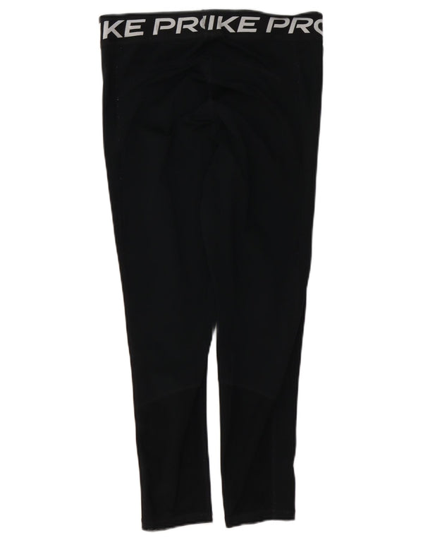 NIKE Leggings gráficos Dri Fit para mujer UK 12 Mediano Negro Poliéster