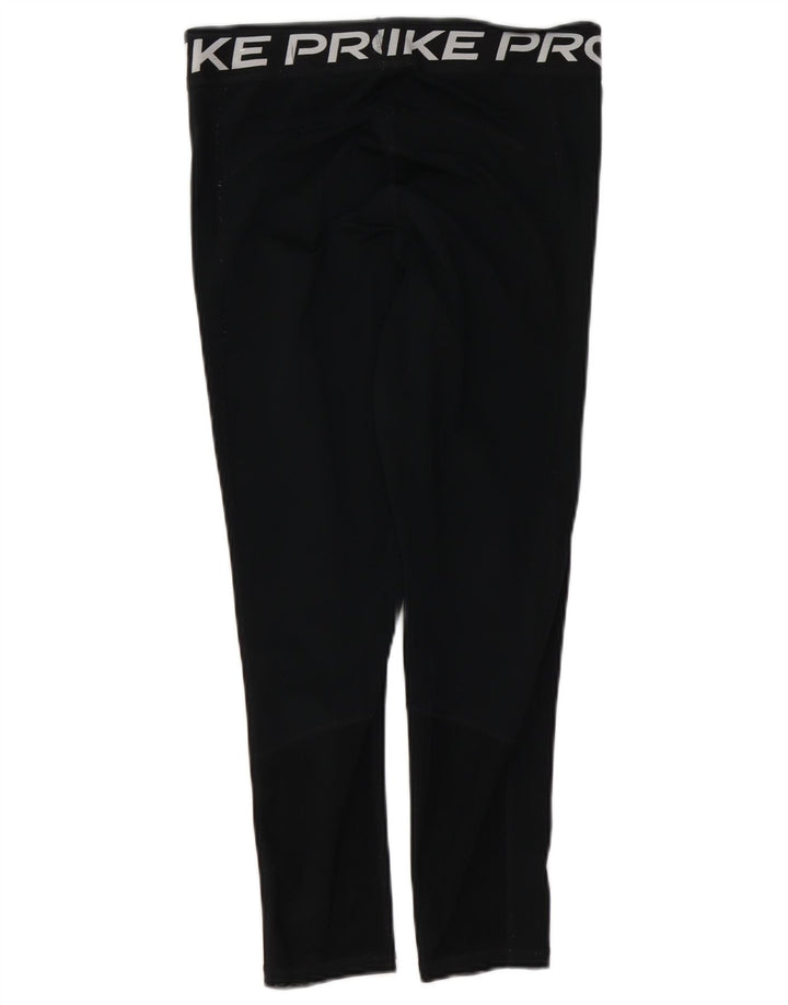NIKE Leggings gráficos Dri Fit para mujer UK 12 Mediano Negro Poliéster