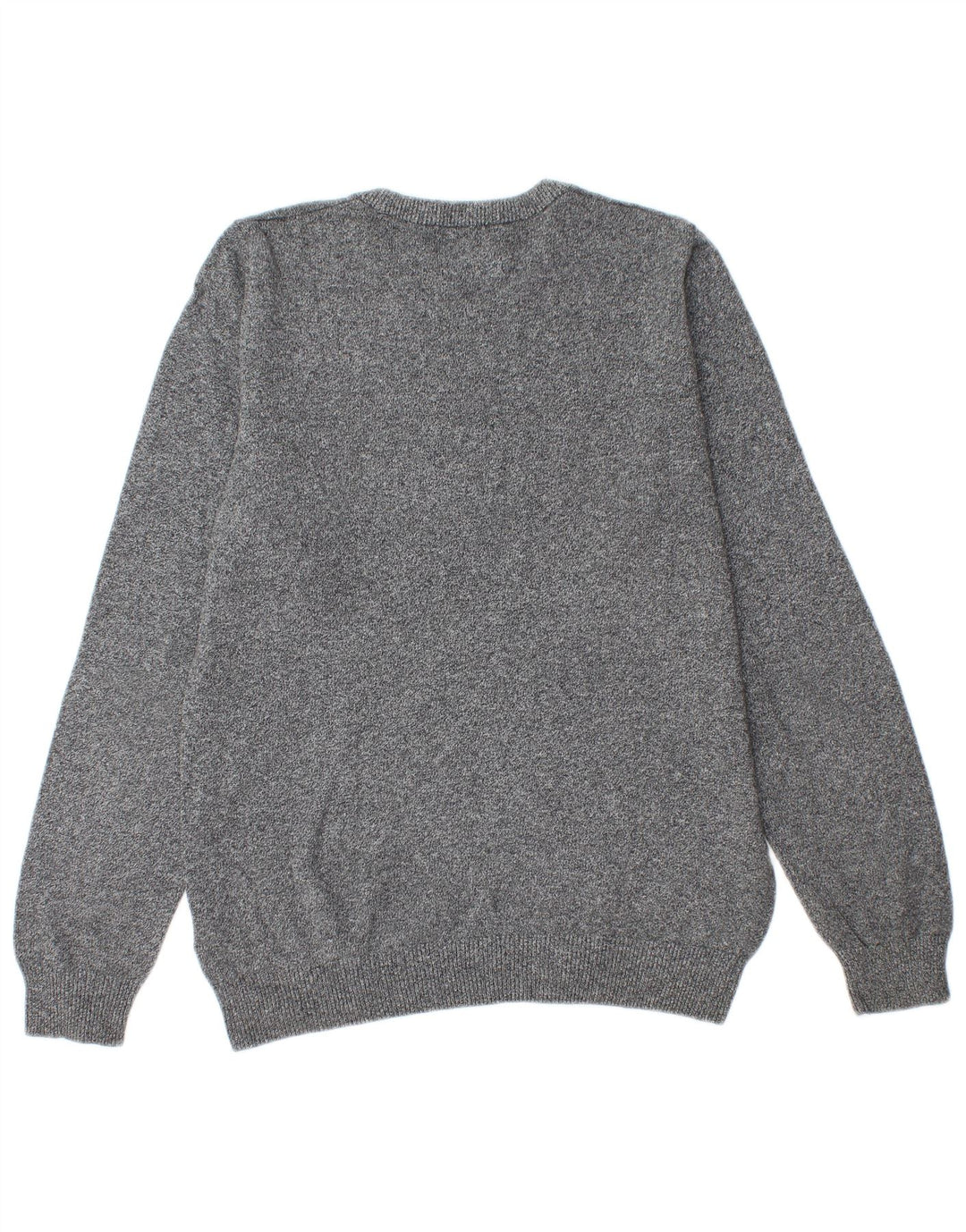 Marks & Spencer Jersey de cuello redondo para hombre de algodón moteado gris pequeño