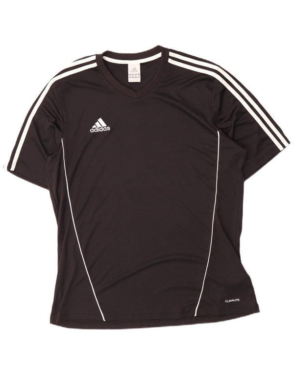 Adidas Mens Climalite Camiseta Top Grande Poliéster Negro