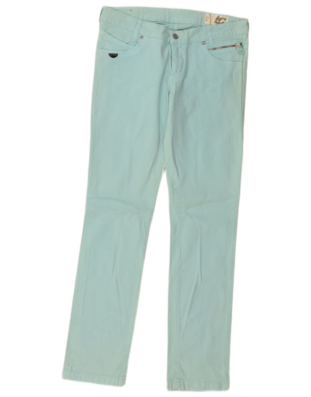 BILLABONG Pantalones informales ajustados para mujer W32 L32 Algodón azul