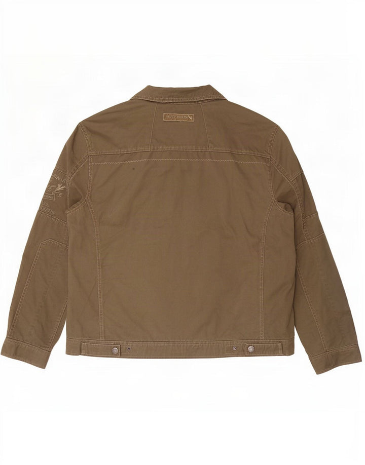 Vintage hombres bomber chaqueta Reino Unido 42 XL algodón caqui