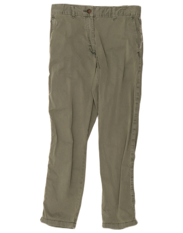 Marks & Spencer Pantalones chinos rectos para mujer UK 10 Small W30 L26 Caqui