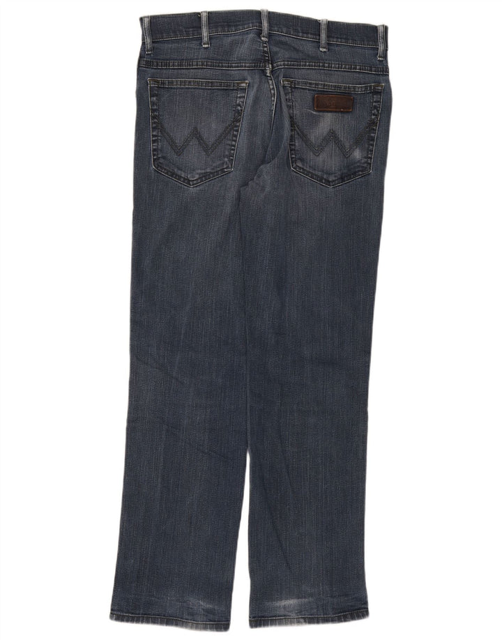 WRANGLER Vaqueros rectos elásticos Texas para hombre W32 L30 Algodón azul