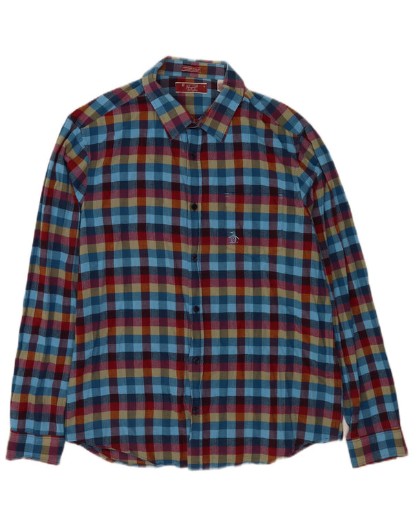 Penguin Hombre Heritage Slim Fit Camisa XL Algodón A Cuadros Multicolor