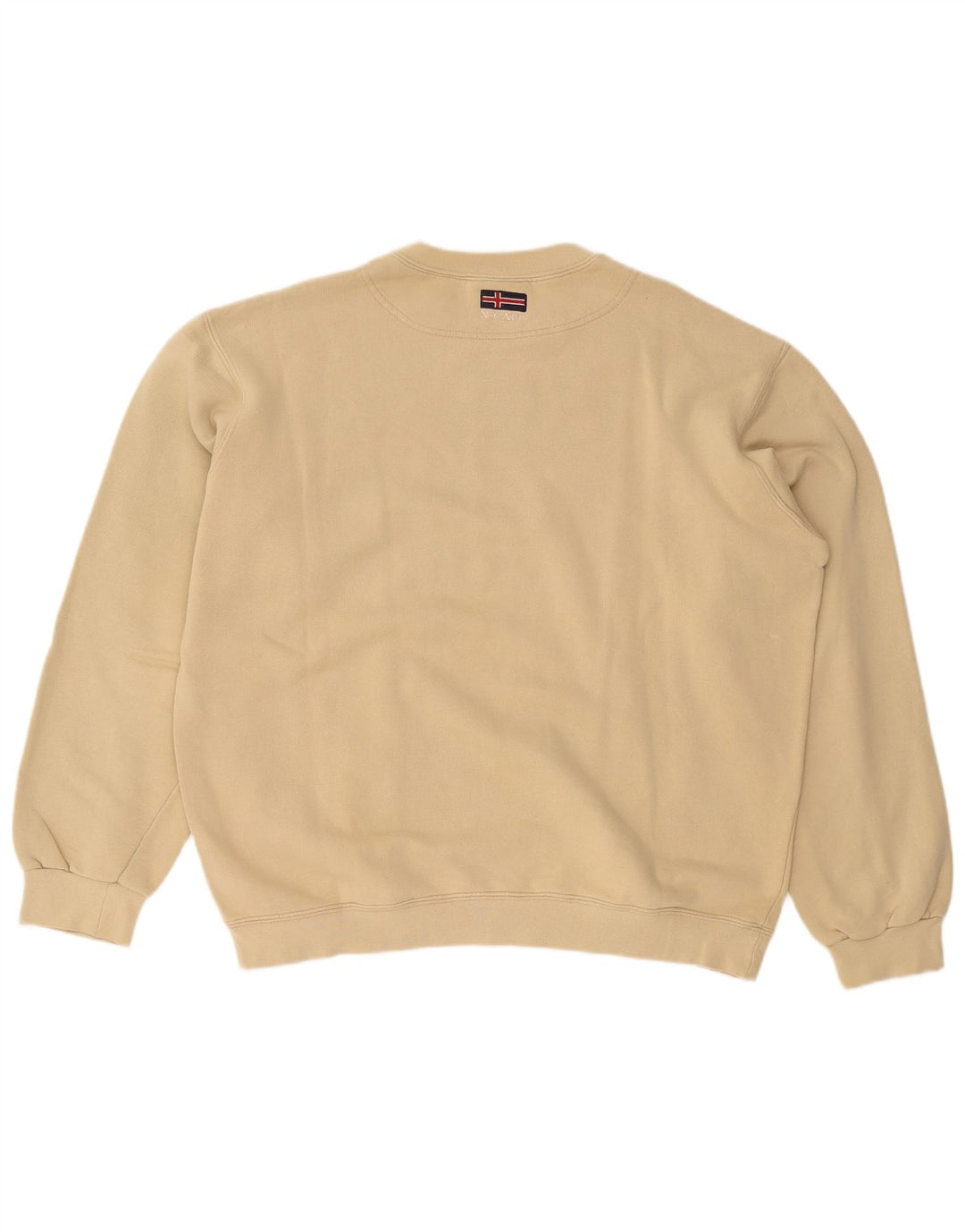 X-CAPE Hombre Sudadera Jumper Large Beige Algodón