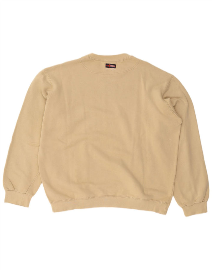 X-CAPE Hombre Sudadera Jumper Large Beige Algodón