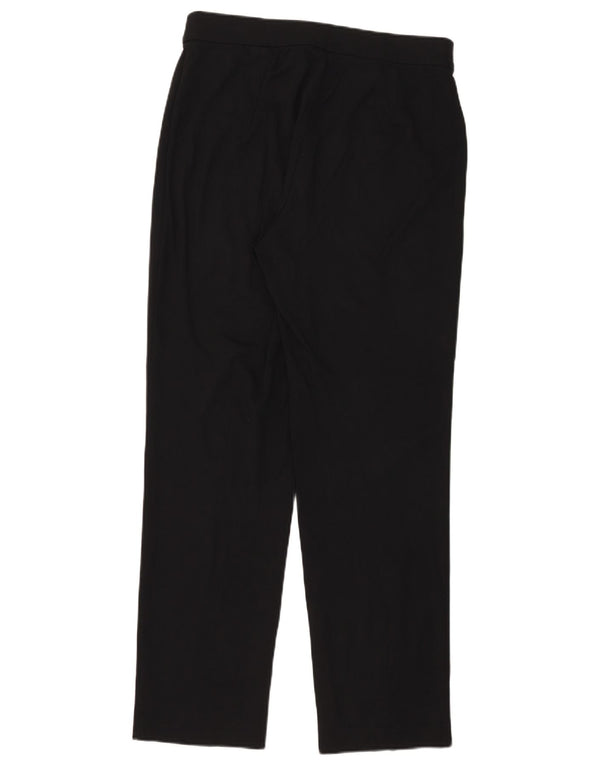 Marks & Spencer Pantalones Casuales Rectos para Mujer UK 44 Large W33 L31 Negro