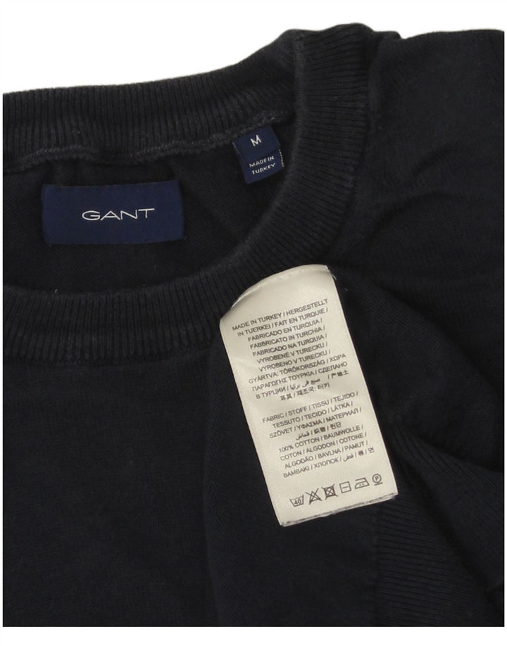 GANT Jersey De Cuello Redondo Para Hombre Jersey De Algodón Azul Marino Medio