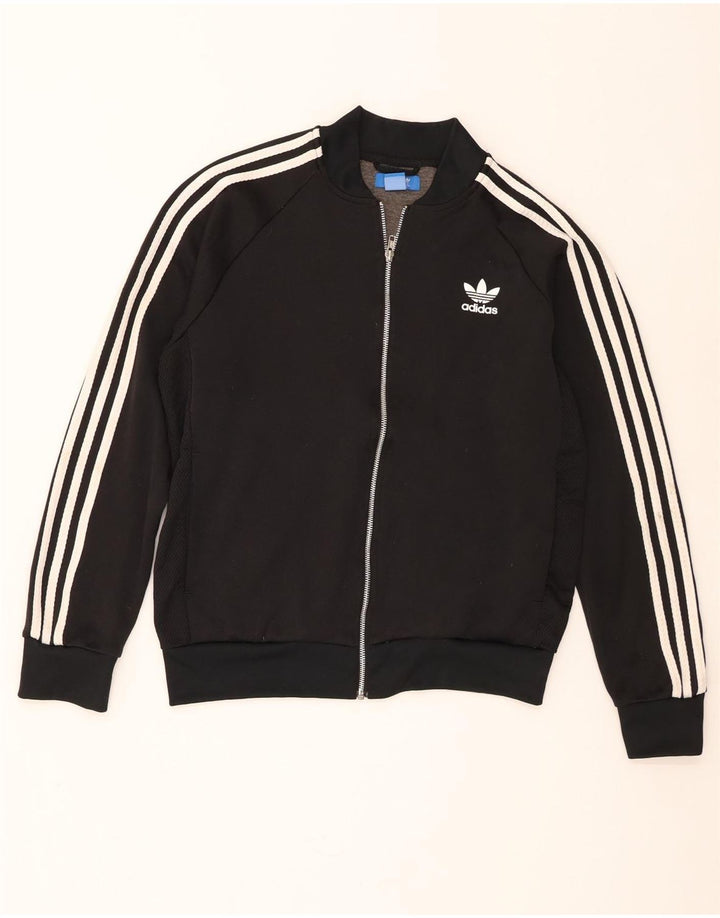 Adidas - Chaqueta de chándal para hombre, talla grande, poliéster negro
