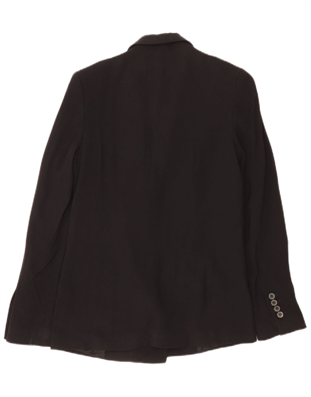 Zara Mujer Chaqueta Blazer De Doble Botonadura UK 10 Small Acetato Negro