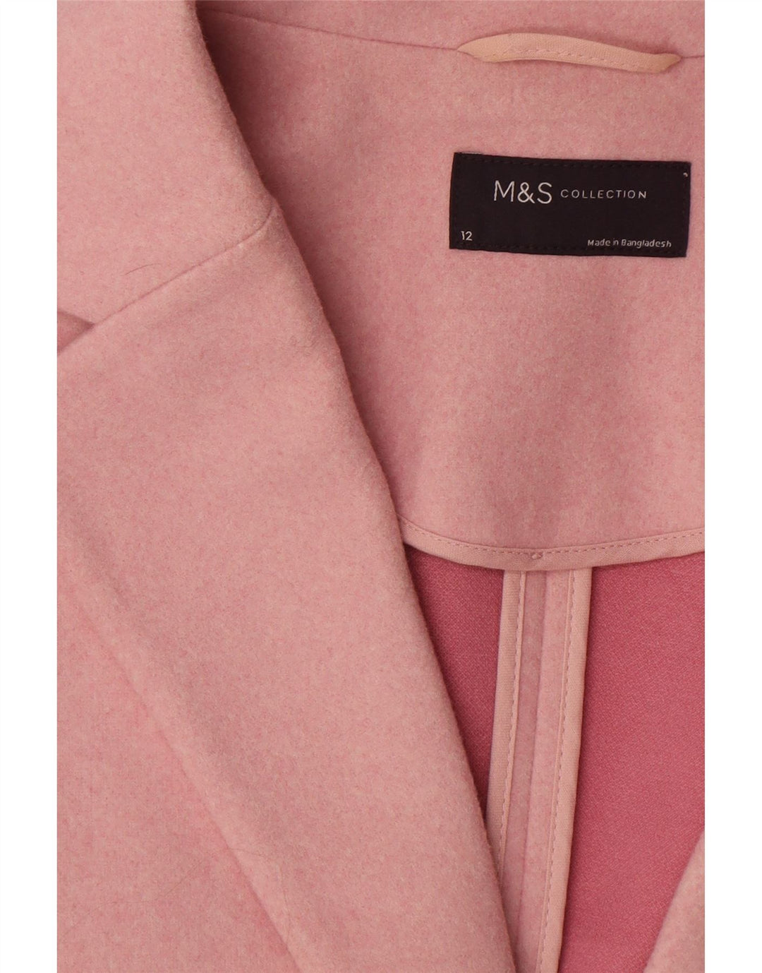 Marks & Spencer Abrigo para mujer UK 12 Poliéster rosa medio