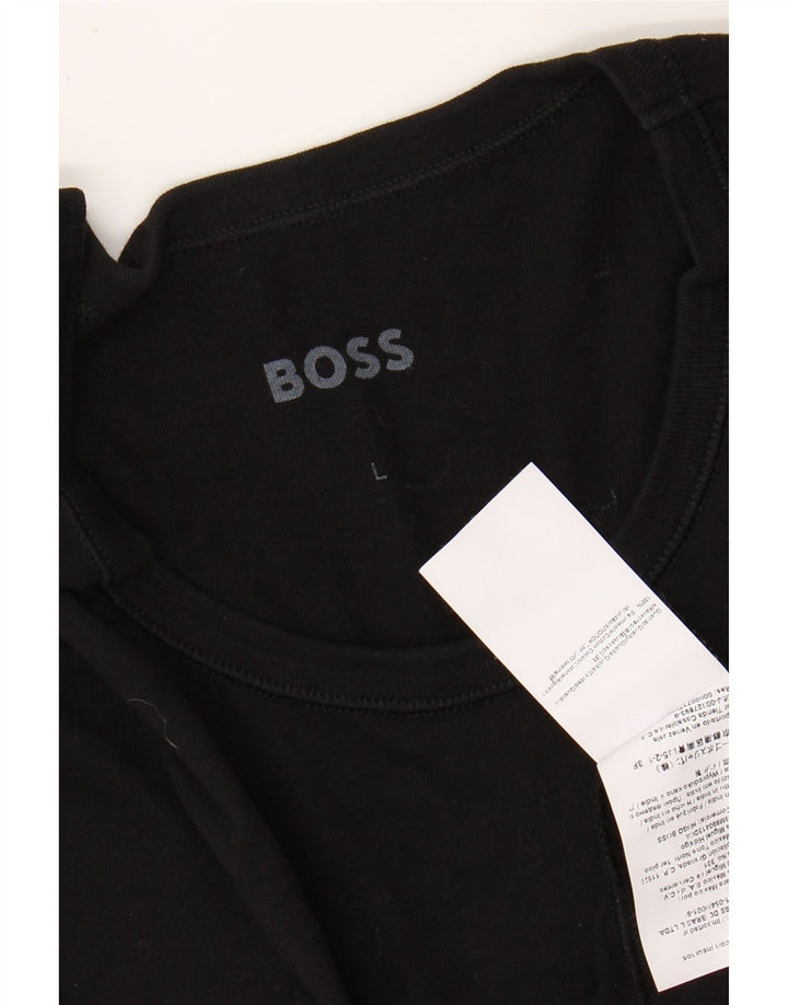 Camiseta HUGO BOSS para hombre Top grande de algodón negro