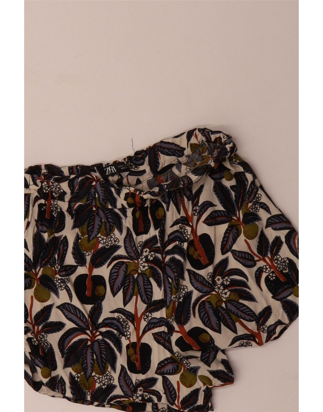 Zara Mujer Shorts Casuales Small W26 Multicolor Floral