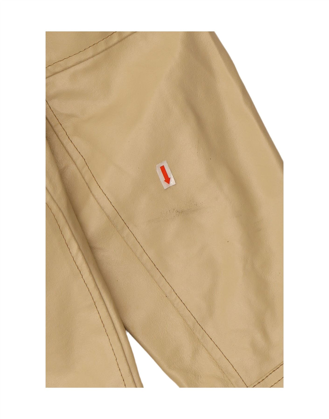 VINTAGE Mens Leather Jacket UK 40 Large Beige Leather