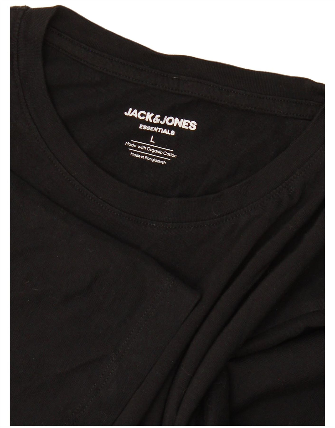 Jack & Jones - Camiseta para hombre, talla grande, color negro, algodón