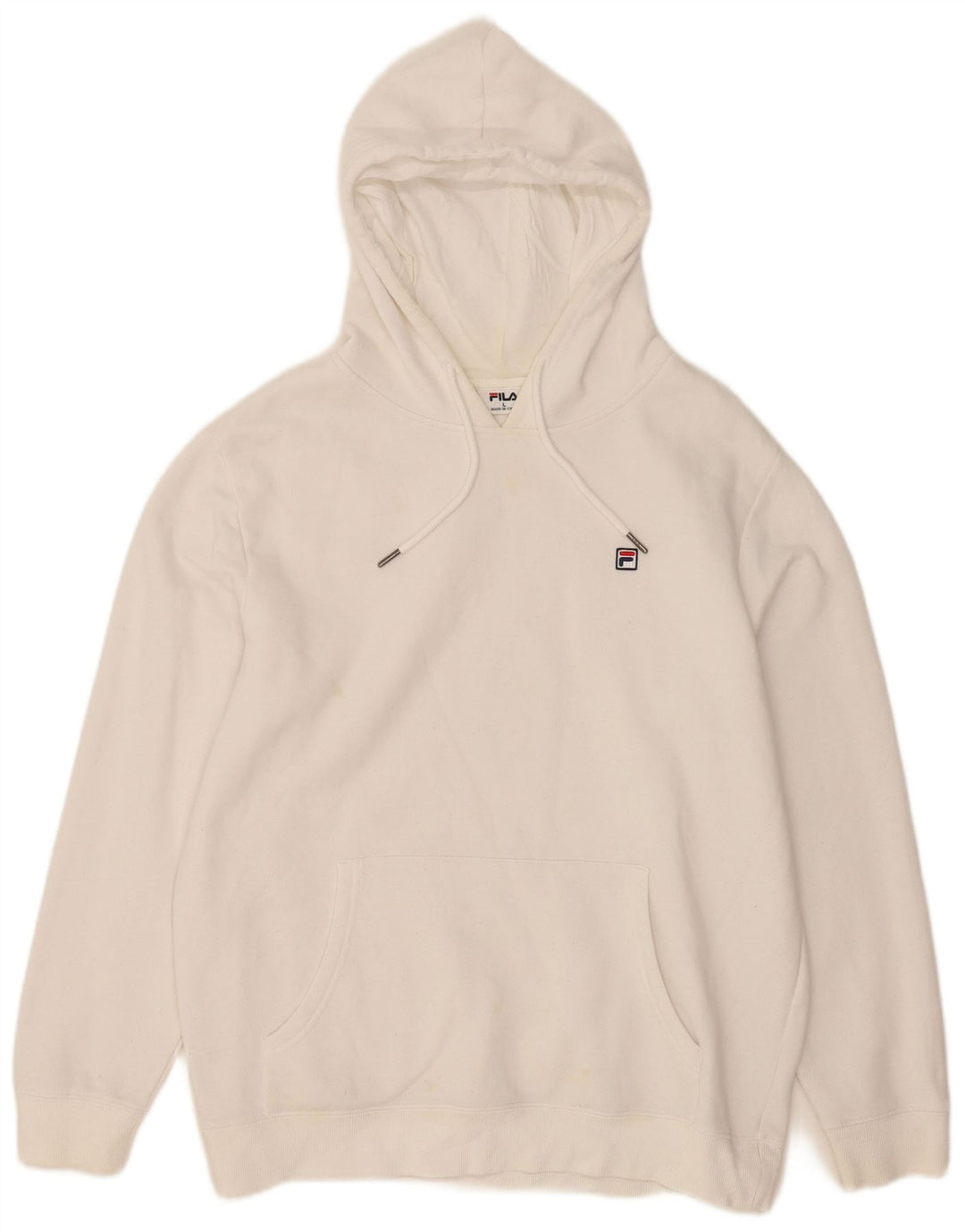 Fila Jersey con capucha para hombre, tamaño grande, algodón blanco