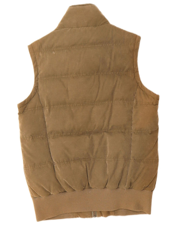 Fat Face Womens Padded Gilet UK 12 Medium Khaki Polyester