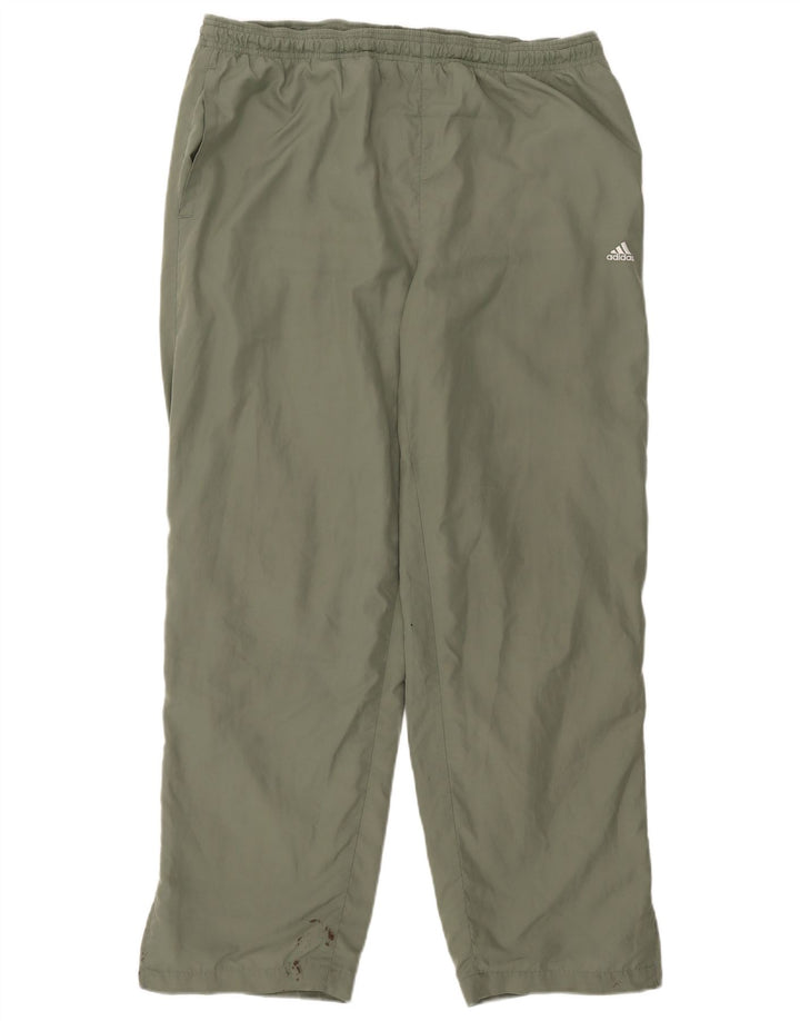 Adidas - Pantalón de chándal para hombre, talla 44/46, color caqui, poliéster