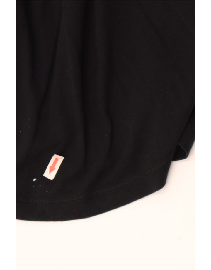 Ralph Lauren Top con volantes en la parte delantera para mujer, manga larga, Reino Unido 12, mediano, negro