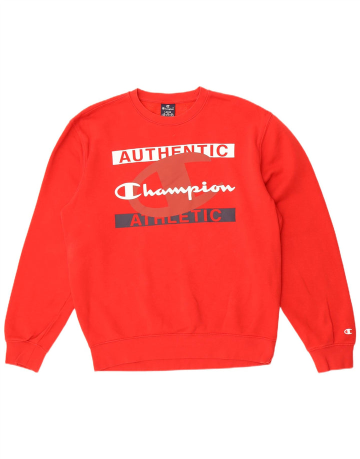 Champion Sudadera Gráfica para Hombre Jersey Grande De Algodón Rojo
